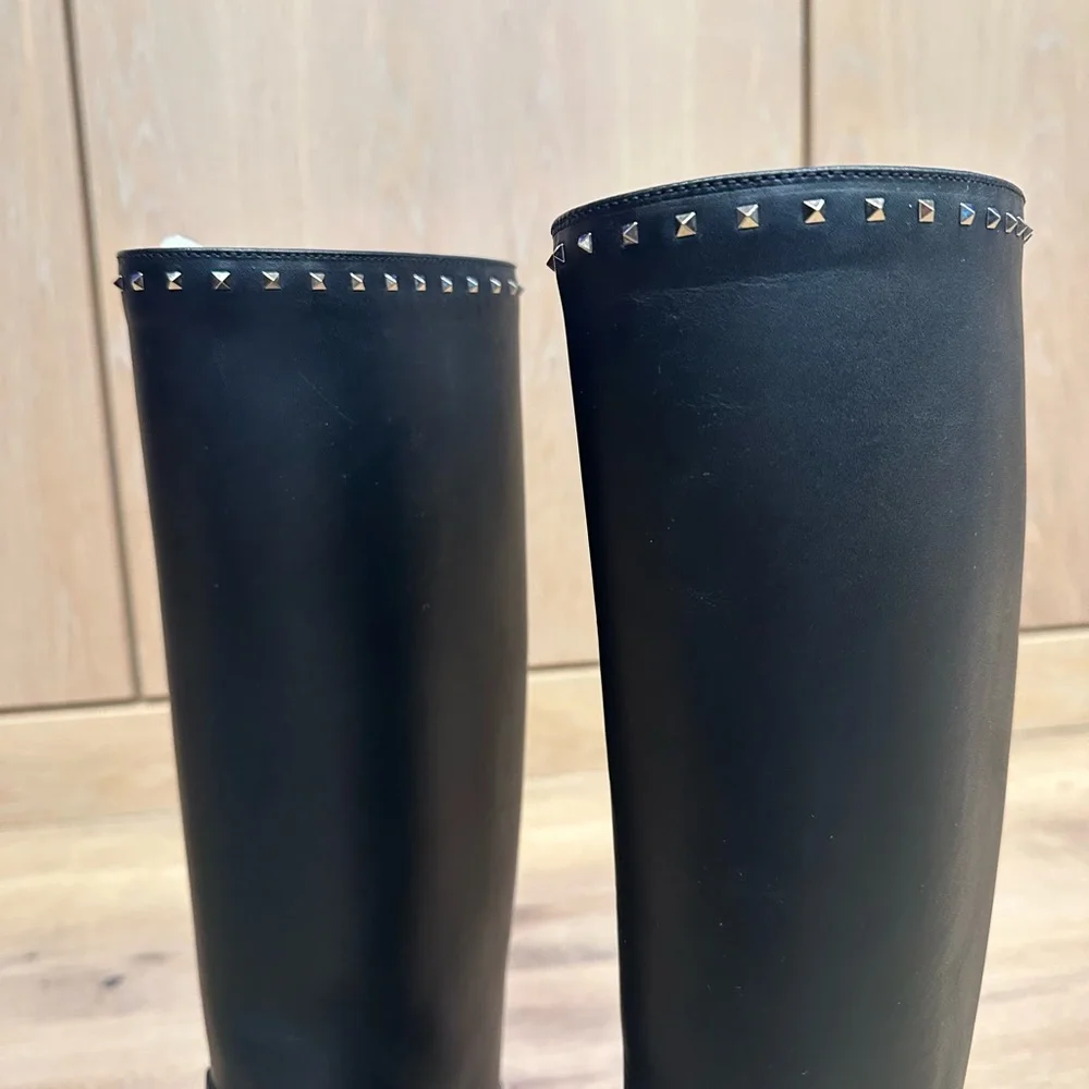 Valentino studded black leather boots - Picture 11 of 16